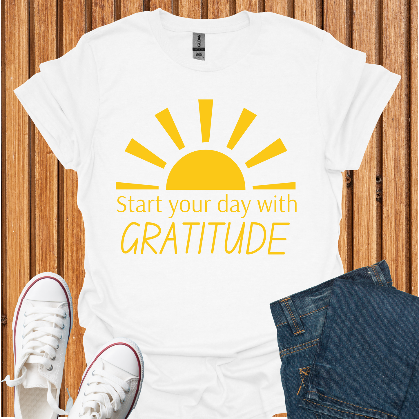 Start Your Day With Gratitude - Sun T-Shirt